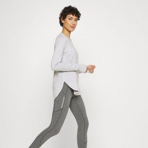 Athleta Women's Uptempo Heathered Blue Long Sleeve - Medium (NEW WITHOUT TAGS)